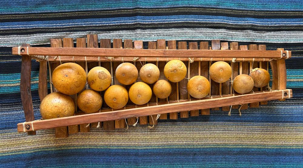Balafon (Xilofone) 20 lâminas Instrumento musical em madeira