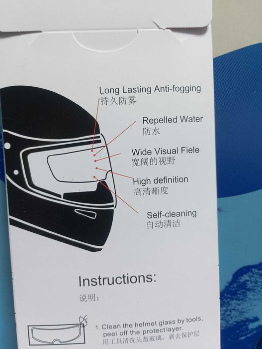 Película Anti Chuva para Capacete de Moto