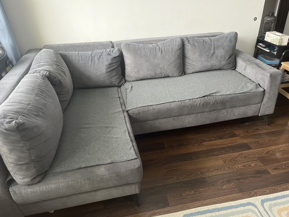 RezOddam za darmo Narożnik z funkcja spania i 2 pojemnikami na posciel