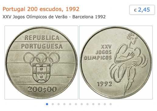 Moedas de escudo comemorativas - Lote de 11 unidades para colecção