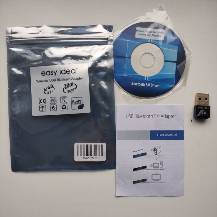 Адаптер usb bluetooth 5.0 Easy Idea для компа, ноутбука - чип RTL8761B