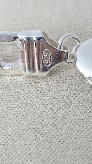 Srebrny męski łańcuszek splot Gucci p. 925