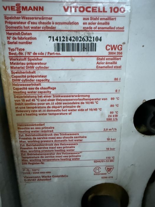 Kocioł gazowy Viessmann Vitodens 200 plus zasobnik Vitocell 100