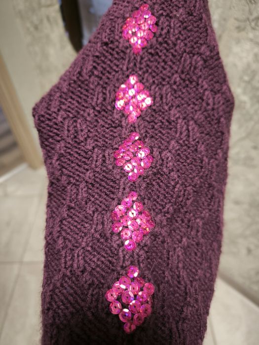 Пончо ручной вязки