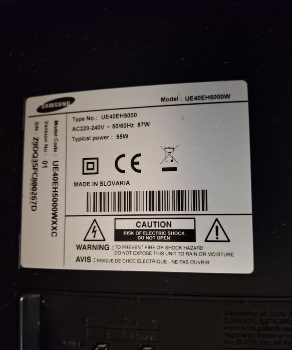 Lcd Samsung UE40EH5000 peças