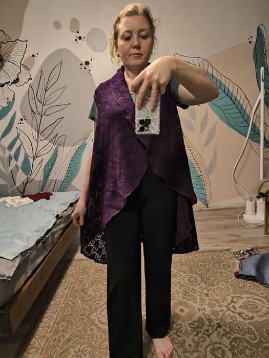 Безкоштовно ажурна накидка