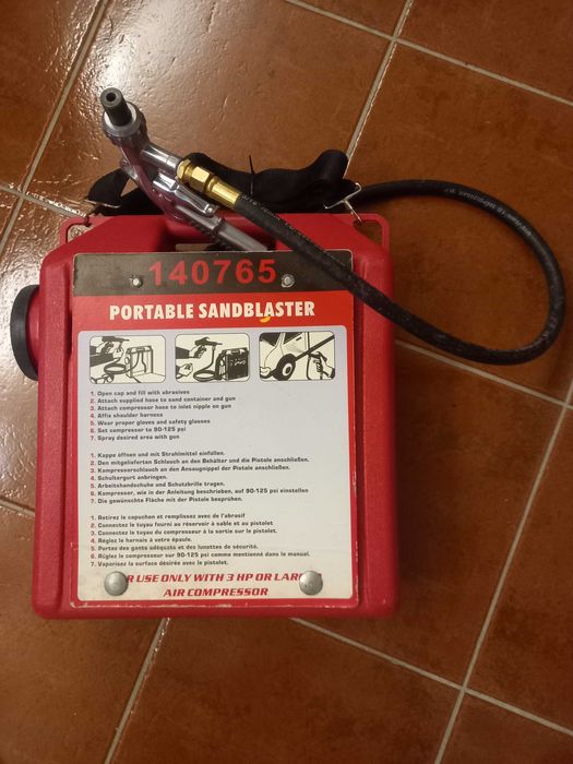 Máquina de decapar jato de areia Portatil