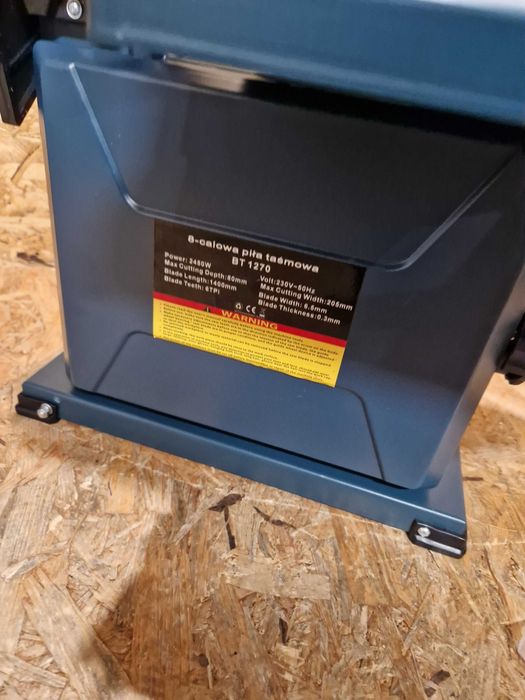 Piła Taśmowa BULL Tek 2450 W BT 1270 Głębokość Cięcia 80 mm Stół 0–45