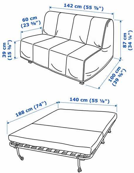 Sofá Cama  - Convertível - Excelente Estado | Confortável