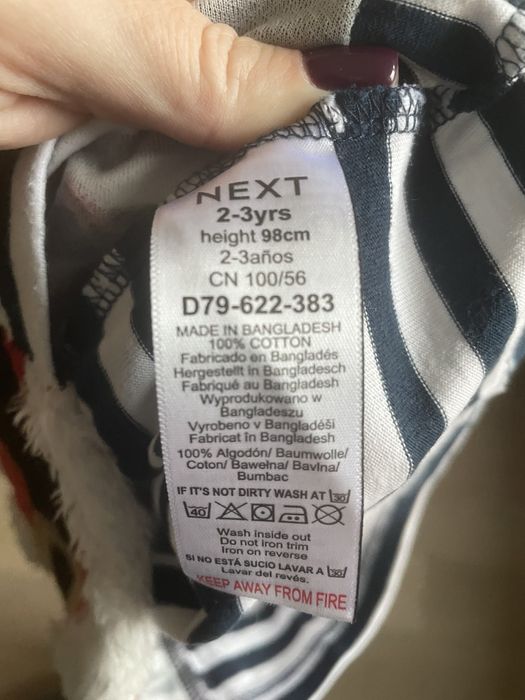 Next swiateczna bluzka z mikolajem 2-3 lata 98 cm