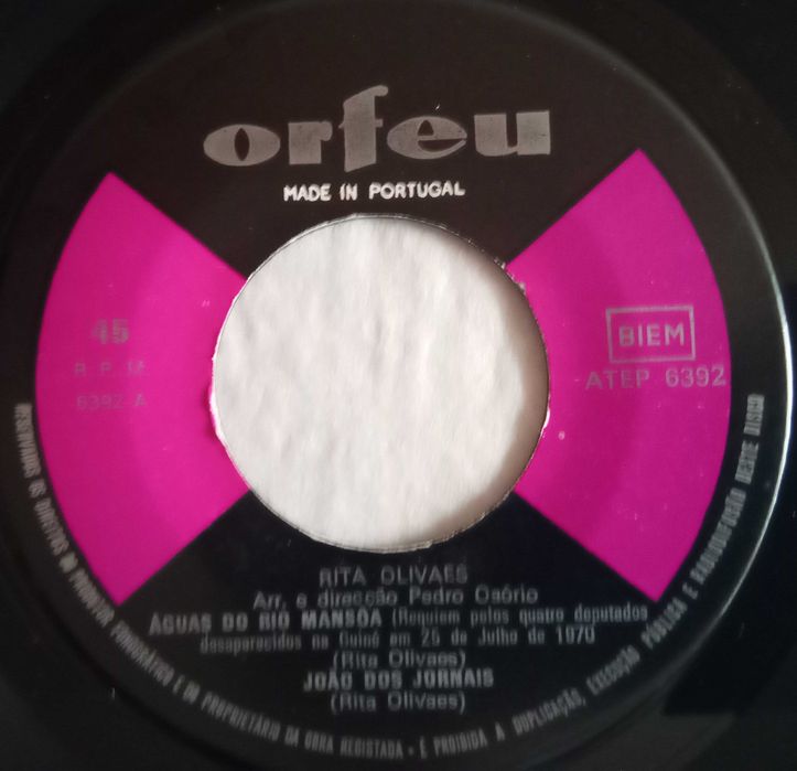 Rita Olivaes	- - - - -	A Poesia e a Música de Rita Olivaes	- - - --	EP