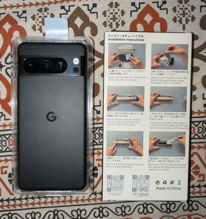 Скло з рамкою для встановлення Google pixel 8 8pro 9 pro xl10 pro xl
