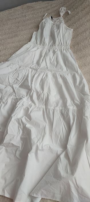 Biała Sukienka Boho s/m