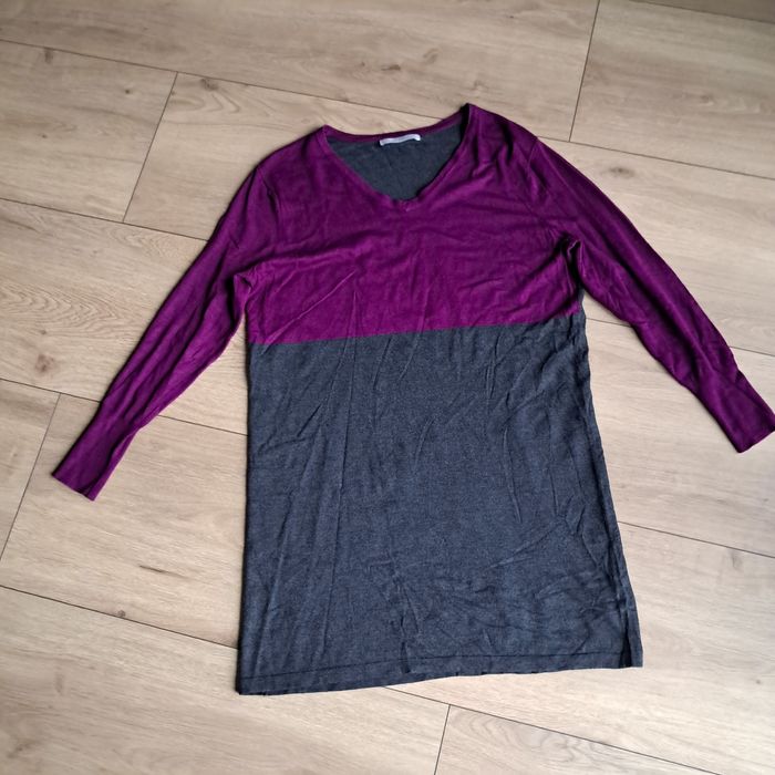 Jesienno zimowa sukienka sweterkowa dzianinowa długi sweter