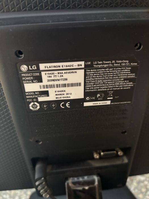 Monitor LG sprawny