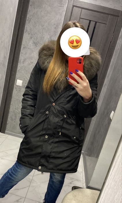 Парка жіноча з натуральним хутром