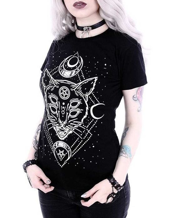 Bluzka Restyle goth witch moon alternative dollskill killstar