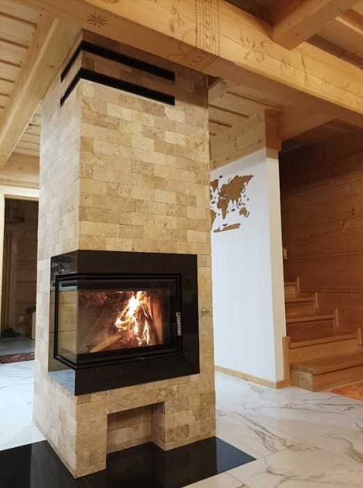 Trawertyn, komplet rzymski, płytki, stopnie, podłoga, ściana, taras