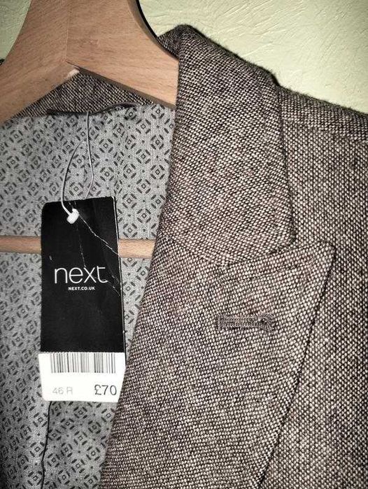 Новий чоловічий піджак класичний next сірий мужской