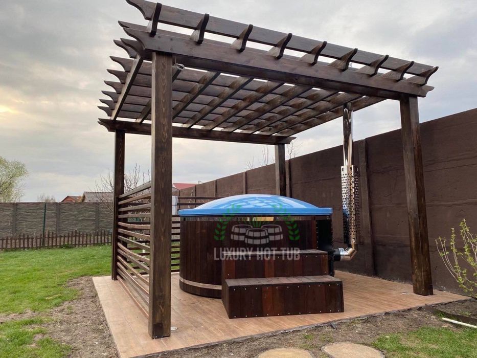 Чан на дровах для дачі, на терасу