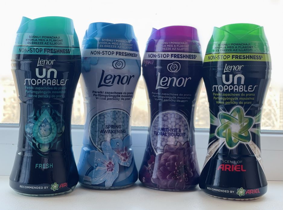 Гранули Lenor,Серветки для чорних речей;Гель,піна для туалету