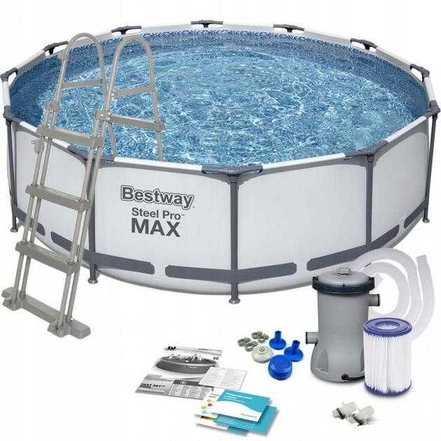 Каркасный бассейн Bestway 56418 Steel Pro Max 366х100 см Объем 9150лит