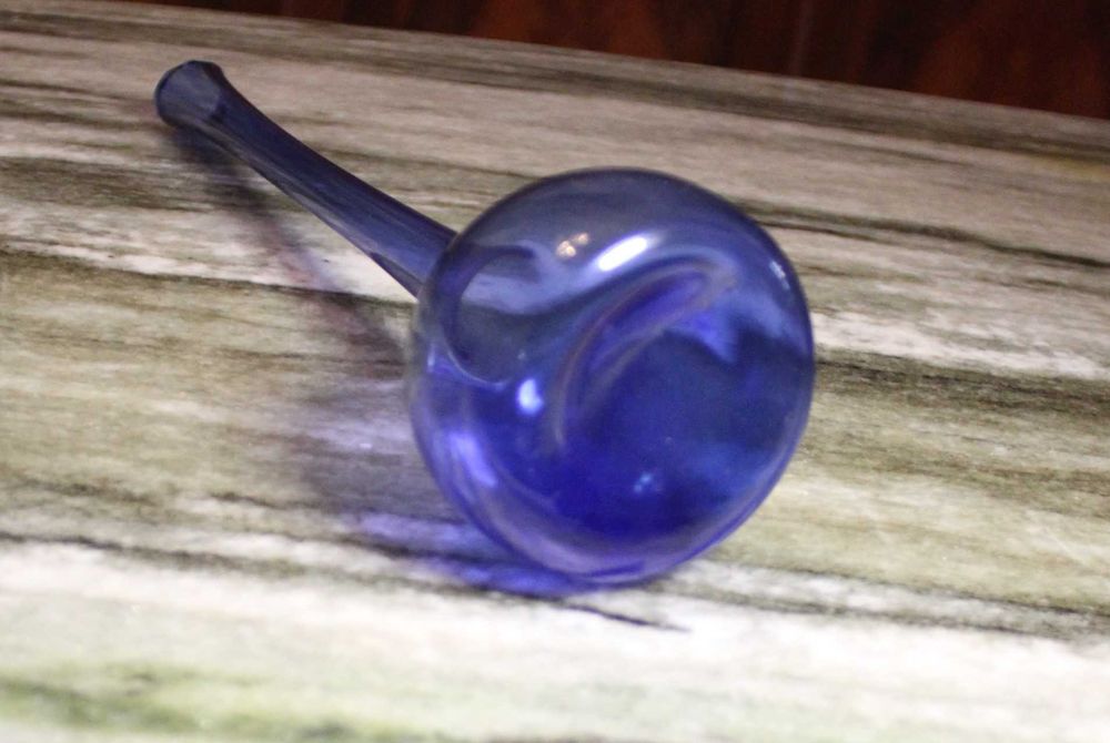 Vaso Solitário de vidro cobalto vintage, anos 60.