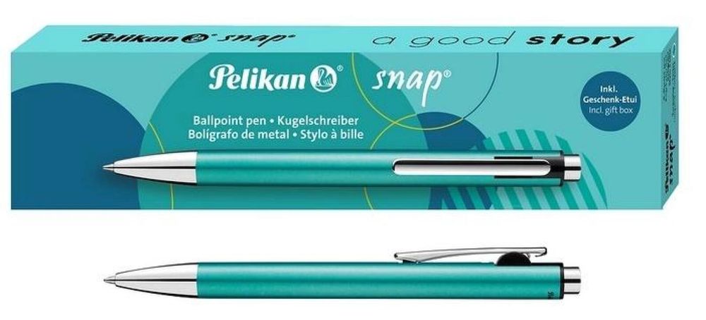Długopis Snap Metalic Turkusowy PELIKAN HERLITZ etui kartonowe,145x15
