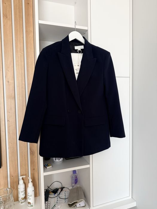Піджак zara темно синій прямий