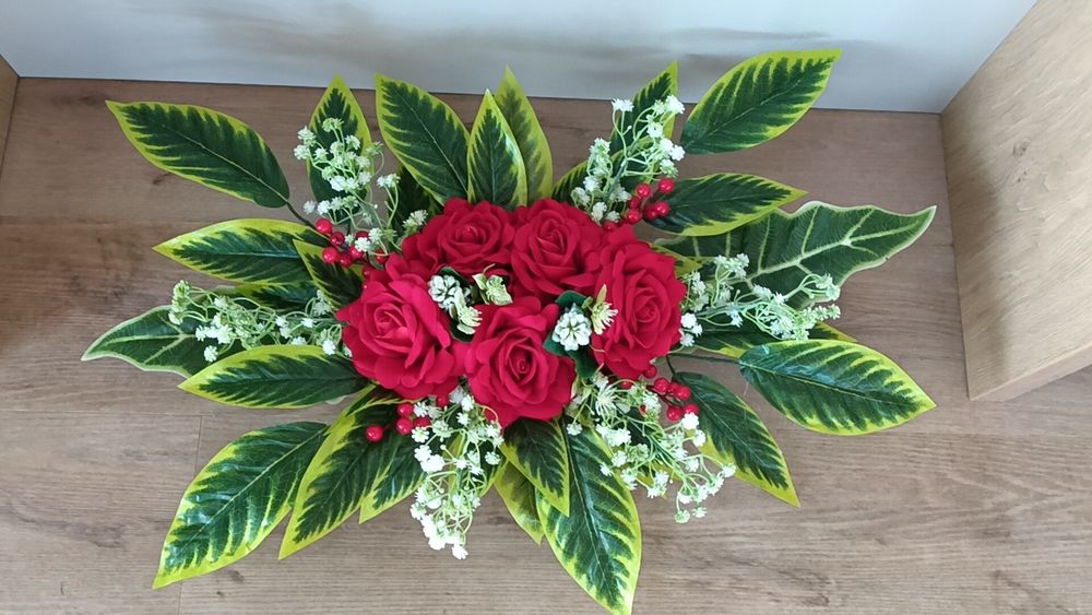 Stroik na cmentarz wiązanka na grób  80 cm