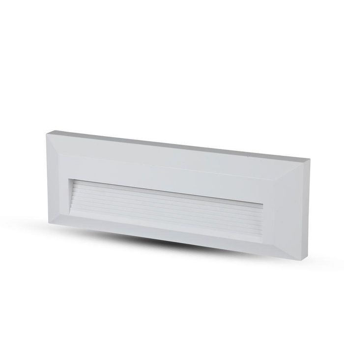 Oprawa Schodowa 3W LED V-tac Biała Prostokąt 230V IP65 VT-1162 4000K 110lm Wyposażenie Wnętrz