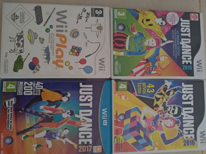 Jogos WIIU + Jogos WII: Super Mario 3D World, Super Mario Bros, etc