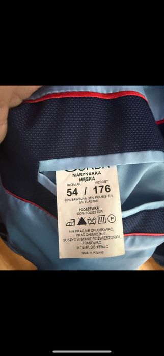 Garnitur rozmiar 54 kolor granatowy