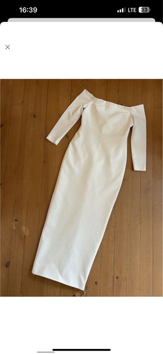 Сукня міді біла футляр Coast з відкритими плечами