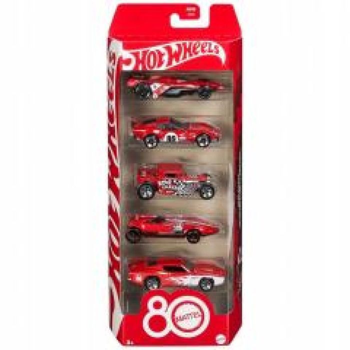 Hot Wheels Samochodziki 5-pak z okazji 80 lecia blister,252x112 mm