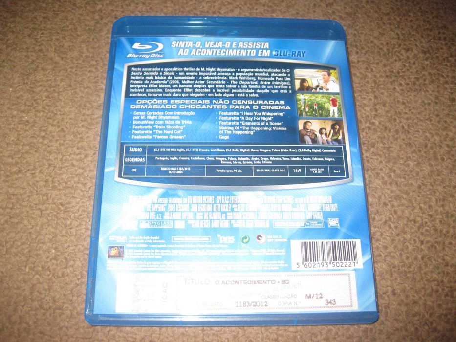 Blu-Ray "O Acontecimento" de M. Night Shyamalan