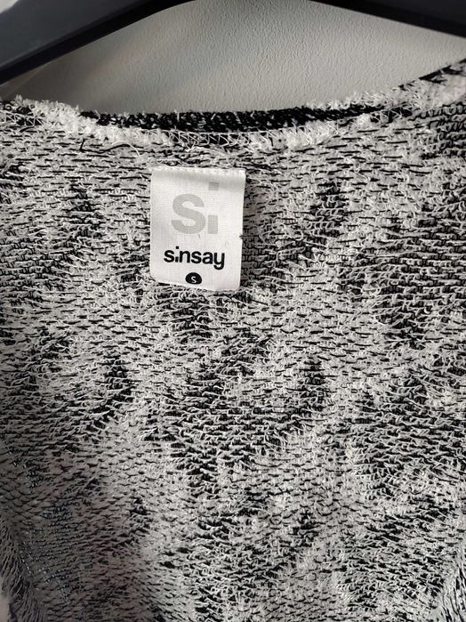 Sweterek wygodny kardigan w łatki r. S