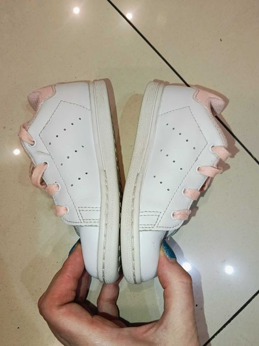 Adidasy trampki półbuty sneakersy adidas skóra tenisówki 24 różowe