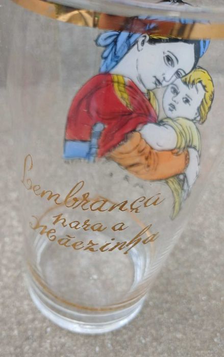 Copo de vidro de lembrança de mãe