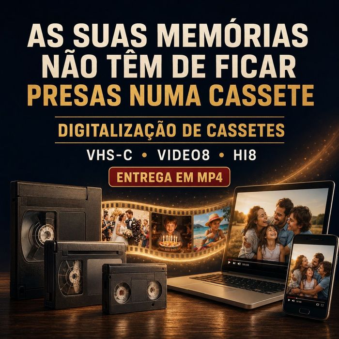 Digitalização de cassetes VHS-C,video8 e Hi8