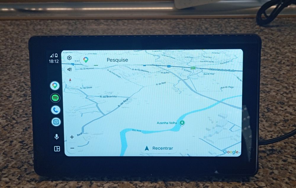 Carplay Android  auto 7 polegadas mota IP67