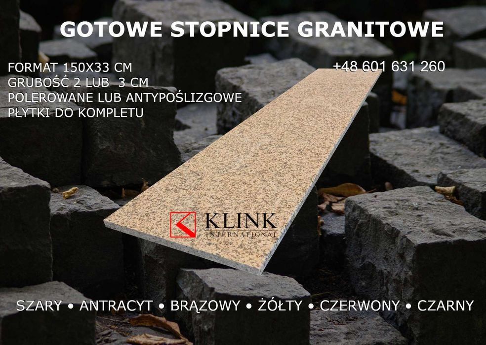 Schody Granitowe, stopnie, podstopnie, płytki kamienne