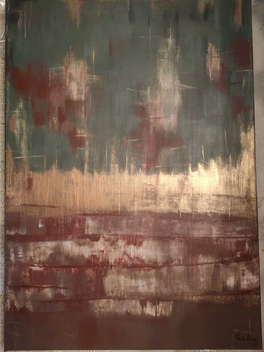 Pintura original (2 telas) - "Floresta de terra vermelha"