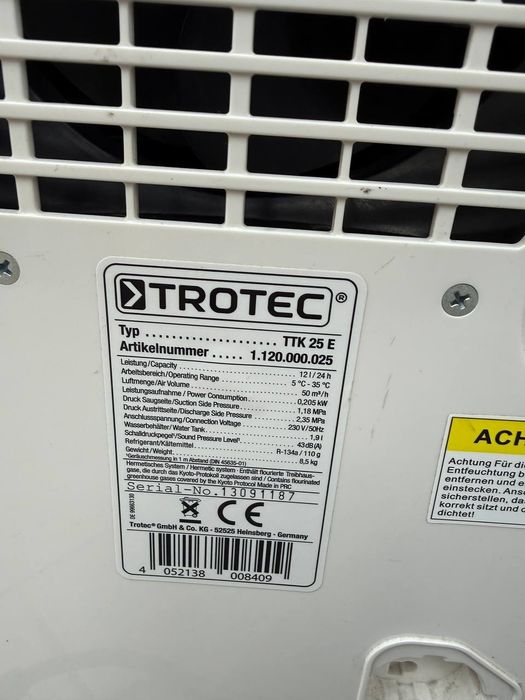 Осушувач повітря Trotec TTK 25E