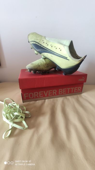 Chuteiras Puma Originais + Caneleiras