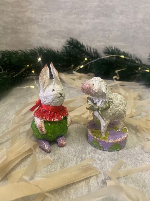 Ватная елочная игрушка