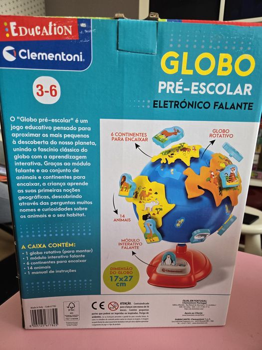 Globo pré-escolar eletrónico falante Clementoni criança