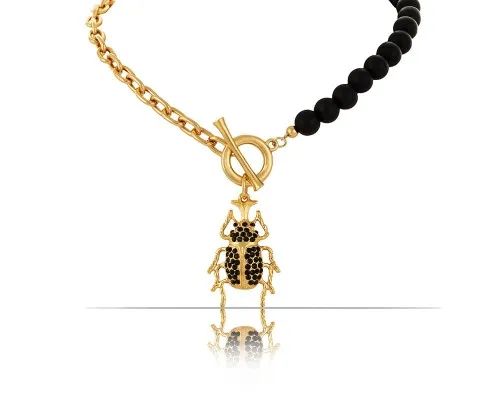naszyjnik ze skarabeuszem beetle brilliance elegancki
