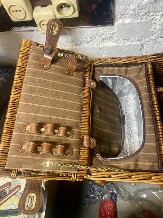 Kosz wiklinowy piknikowy