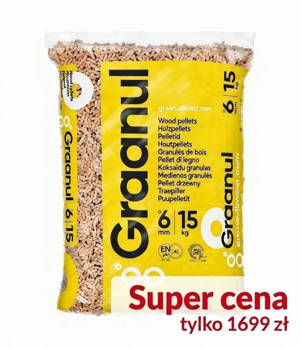 Pellet Graanul 6 mm - ENplusA1 Estonia –| Paleta 1699 zł